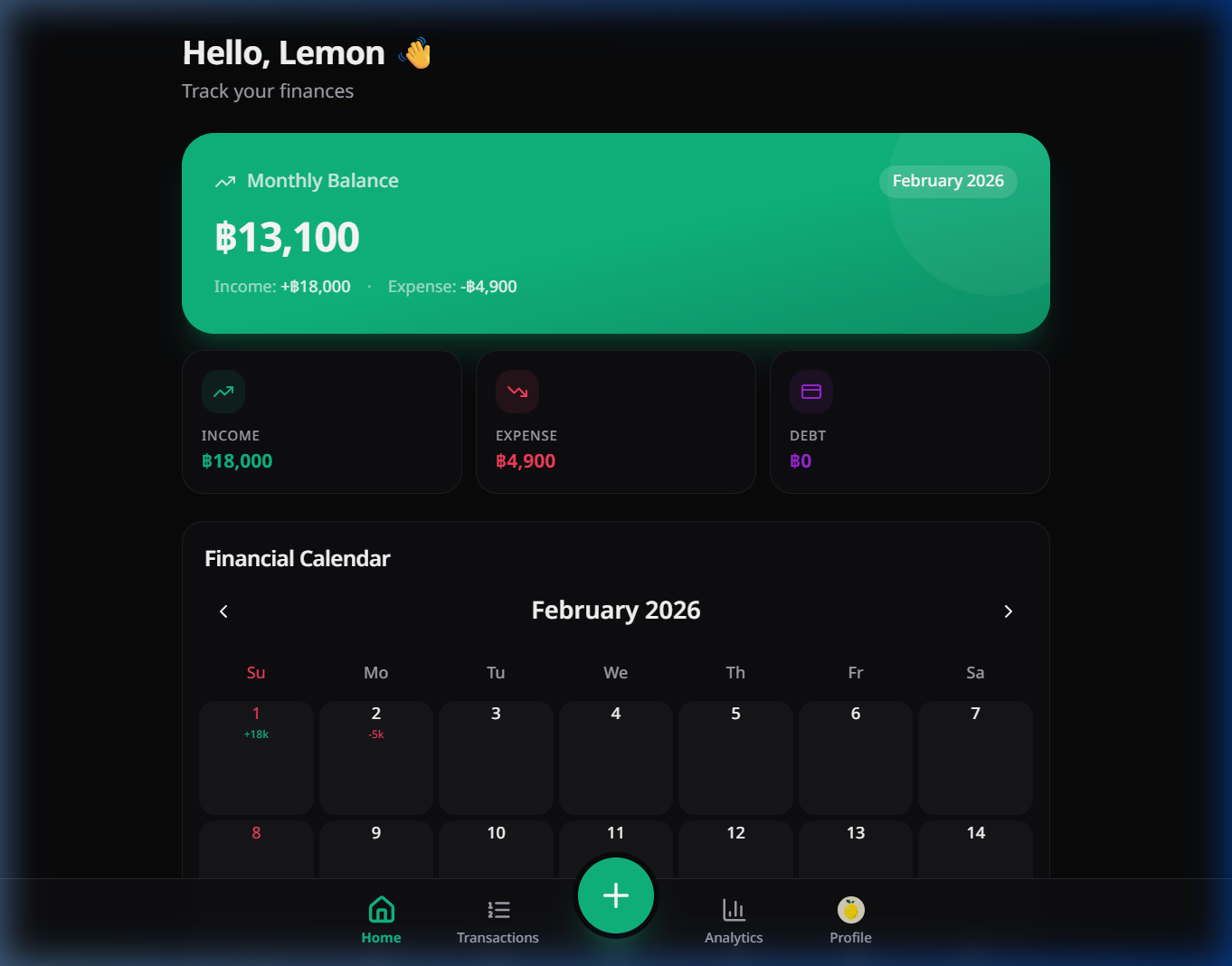 Ledger Dashboard